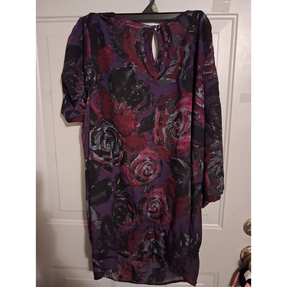 Just My Size JMS Women’s 2X (18W/20W) Floral Rose Top – Black – 100% Polyester